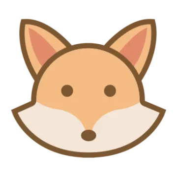 a brown fox with a white face