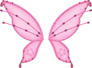 pink fairy wings clipart