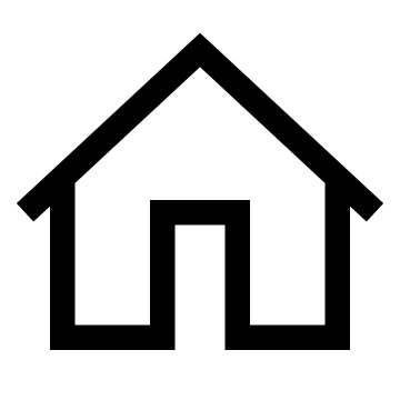 a black and white icon of a house