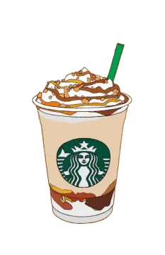 a starbucks cup with a green straw in it