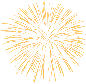 a golden fireworks on a white background