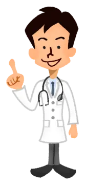 a cartoon doctor with a thumbs up