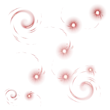 a white background with red and black swirls
