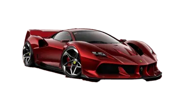 a red sports car on a white background