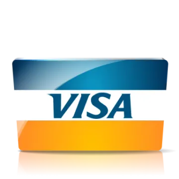 a visa card on a white background