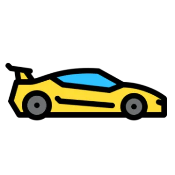 a yellow sports car icon