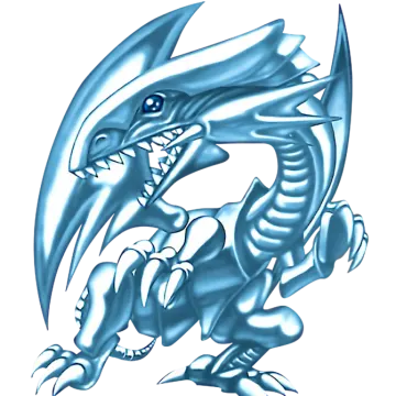 a drawing of a blue and white dragon