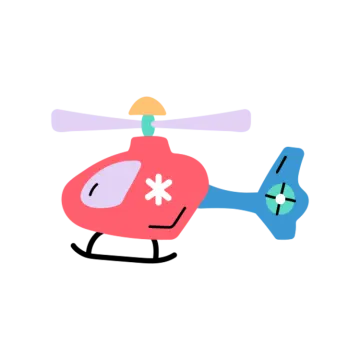 a helicopter with a propeller on it