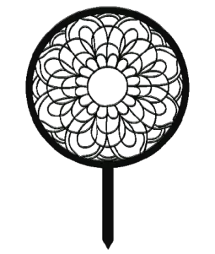 a black and white drawing of a flower