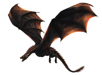 a dragon flying in the air with its wings spread