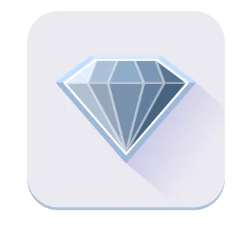 a diamond on a white background