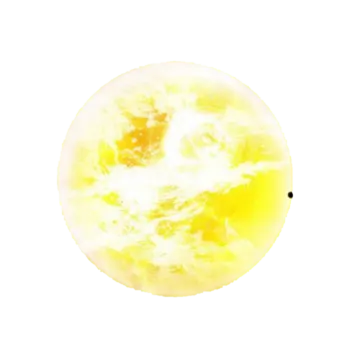 an image of a yellow and white sphere