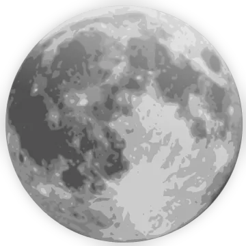 a full moon on a white background