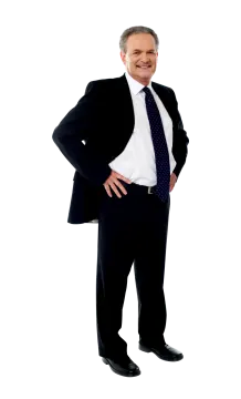 a man in a suit and tie standing