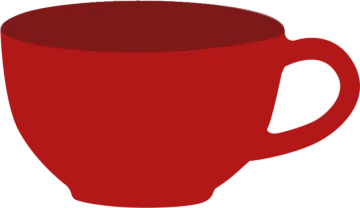 a red cup on a white background