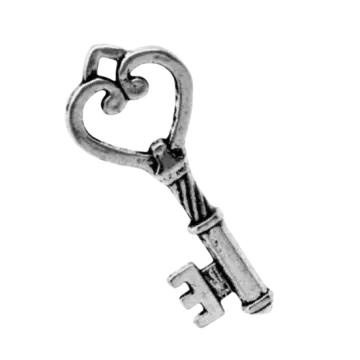 an old key with a heart shaped key on it