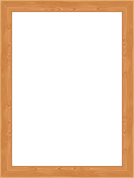 a wooden frame on a white background