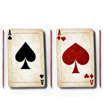 two playing cards on a white background