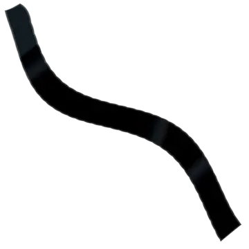 a black plastic handle on a white background