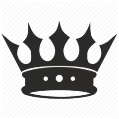 a black crown on a white background