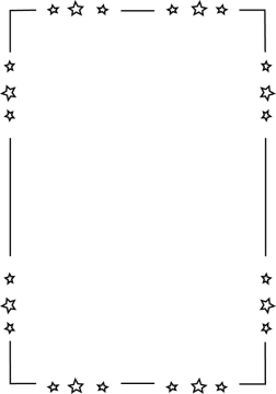 a black and white frame with stars