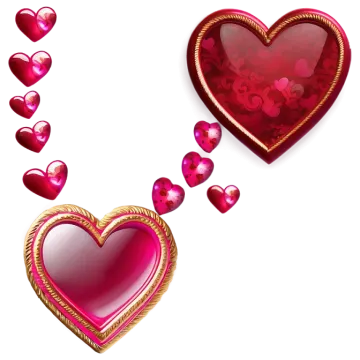 a heart with many hearts floating out of it