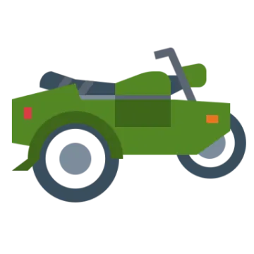 a green motorcycle on a white background