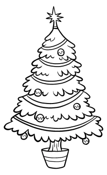 christmas tree coloring pages