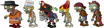 a group of zombies in different poses