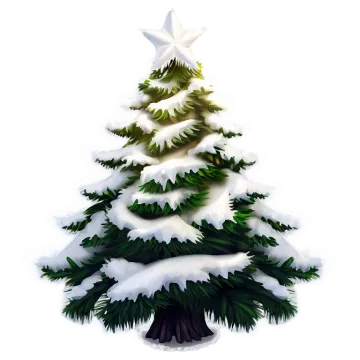 a christmas tree with snow on it