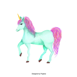 a drawing of a unicorn on a white background
