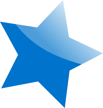 a blue star with white background