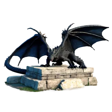 a statue of a dragon on a pedestal