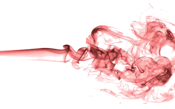 red smoke on a white background
