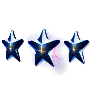 three blue stars on a white background