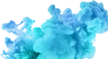 blue ink in water on a white background