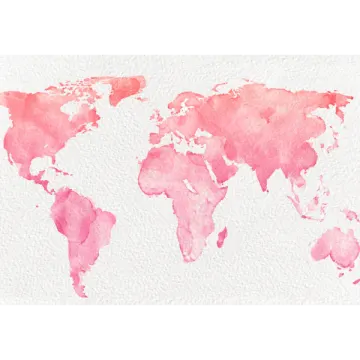 a watercolor world map on a white background