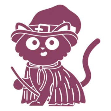 an illustration of a cat wearing a hat and scarf
