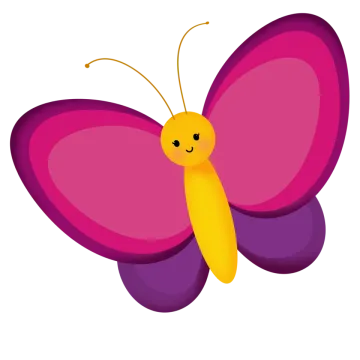 a purple butterfly on a white background