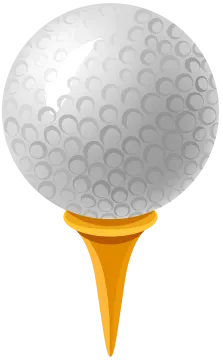 a golf ball on top of a tee