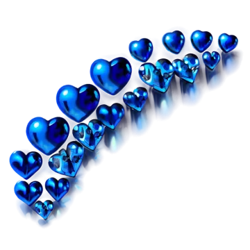 blue hearts on a white background