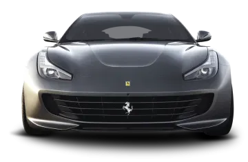 a black ferrari sports car on a white background