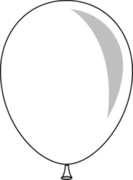 a black and white drawing of a balloon