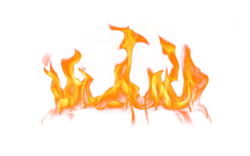 fire flames on a white background