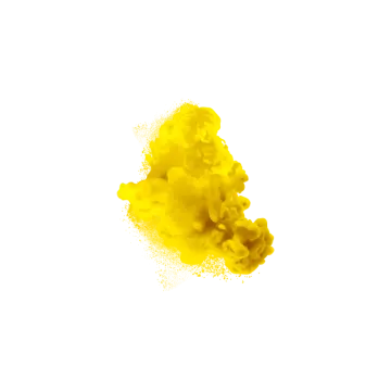 a yellow substance on a white background
