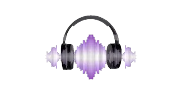 a pair of headphones on a white background