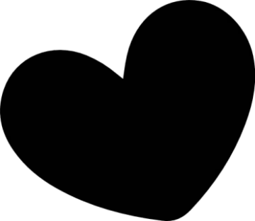 a black heart on a white background