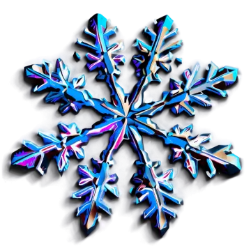 a blue and purple snowflake on white background