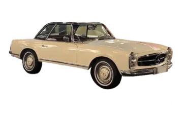 a white car is shown in this image