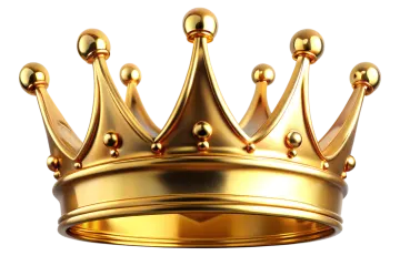a golden crown on white background